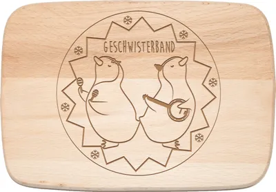 Produktbild von Mr. & Mrs. Panda vesperbrett Pinguin Geschwister - Transparent - Geschenk, Liebe, Schneidebrett, Familie, jausenbrett, Frühstücksbrett, schneidbrett, Holzbrettchen