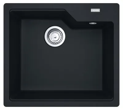 Immagine prodotto di FRANKE URBAN UBG 610-56 lavello in BLACK MATT con manopola di comando eccentrica in acciaio inox / dimensioni del foro 540 x 480 mm R15 / lavello in granito