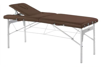 Image de Table de soins, table de massage, table pliable, mobile, hauteur 68-84 cm, couleur:62 marron