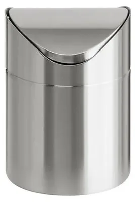 Odpadkový kôš, 1,5 l, nehrdzavejúca oceľ, stolový, VEPA BINS, strieborná