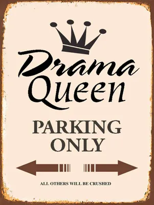 Produktbild von vianmo Holzschild 40x30 cm Drama Queen parking only