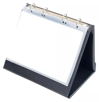 A5 Tisch-Flipchart, 4 Ringe, 10 Fächer, 20 Seiten, schwarz
