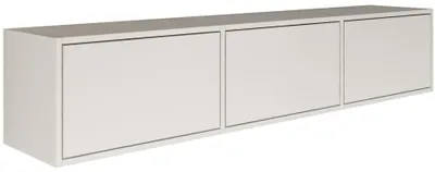 Image de Selsey Framme - Tableau TV suspendu à trois volets, blanc, 150 cm