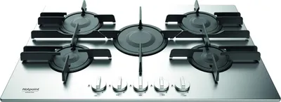 Produktbild von Hotpoint FTGHL 751 D/IX/HA, Edelstahl, Integriert, 75 cm, Gaskochfeld, Edelstahl, 5 Zone(n)