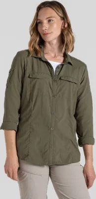 Produktbild von CRAGHOPPERS NosiLife Adventure Langarm Bluse II WILD OLIVE 46