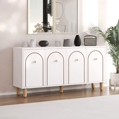 Produktbild von Skye Decor, Orıon - White, Konsole, Weiß, 100% MELAMINBESCHICHTETE SPANNPLATTE, 150 x 36 x 73 cm
