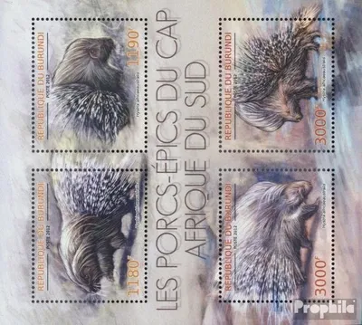 Produktbild von Briefmarken Burundi 2012 Mi 2823-2826 Kleinbogen (kompl.Ausg.) postfrisch Stachelschwein