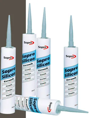Produktbild von Sopro Silikon Keramik Fugen Fliesen 310ml Abdichtung Farbe ebenholz 1 Stück