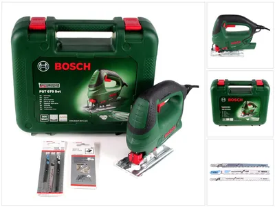 Produktbild von Bosch PST 670 (CT) Heimwerker Stichsäge 500W + 3x Stichsägeblätter + Koffer