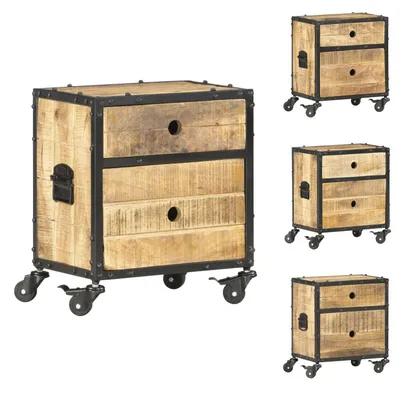 Immagine prodotto di vidaXL Comodino 40x30x50 cm Legno di mango grezzo - Comodini