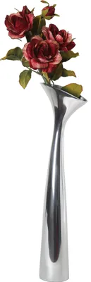 Produktbild von Aluminium Blütenvase L Dekoration Deko Blumenvase Tischvase Artra Silber Dekovase Vase