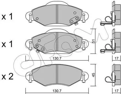 Produktbild von CIFAM Bremsbeläge Satz Vorne Bremsklötze für TOYOTA Yaris Schrägheck (P1) 822-421-0