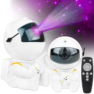 Produktbild von MasterLED Sternenhimmel Projektor LED Astro 125mm – RGB Galaxie-Nachtlicht mit Fernbedienung und USB-Kabel Weiß