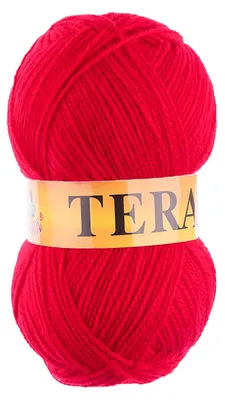 100g Strickgarn TERA Uni 085 feuerrot