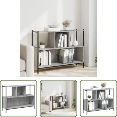 Produktbild von The Living Store Bücherregal Grau Sonoma 102x28x77,5 cm Holzwerkstoff