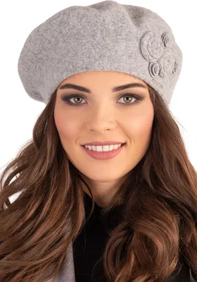 Produktbild von Vivisence damen baskenmütze eleganter wintermütze warm und gemütlich kopfbedeckung an winter und herbst warm dick strickmütze, klassisch mütze für frauen, hergestellt in der eu, grau, einheitsgröße