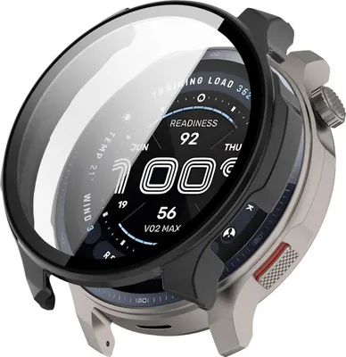 Produktbild von Für Amazfit Balance 2 Kunststoff Smart Watch Schutzhülle + 9H Hart Glas Schwarz