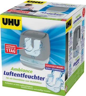 Produktbild von UHU Luftentfeuchter Ambiance anthrazit + Nachfüll-Tab 450g