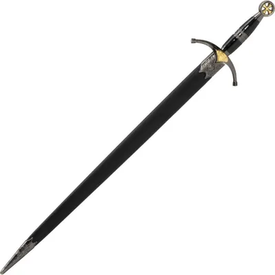 Produktbild von Templer Kurzschwert Kreuzritter mit Scheide 77cm