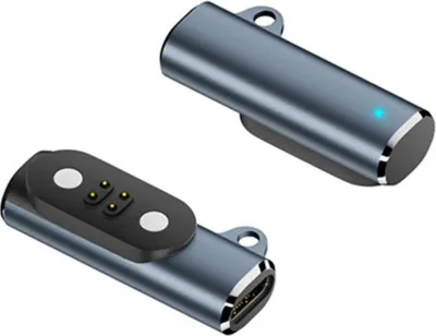 Zdjęcie produktu dla INF Magnetyczny adapter do ładowania 4PIN aluminium szybkie ładowanie 2 sztuki Niebieski