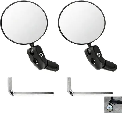 Produktbild von Fahrradspiegel 2 Stück, 17.4-22 mm, 360 Grad verstellbar, HD konvex, für Fahrrad