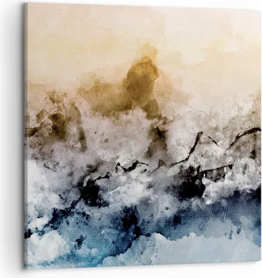 Produktbild von Bild auf Leinwand - Leinwandbild - Einteilig - Abstraktion Wolken Berge - 50x50cm - Wand Bild - Wanddeko - Wandbilder - Leinwanddruck - Bilder - Wanddekoration - Leinwand bilder - AC50x50-4894