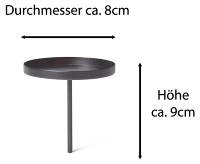 Produktbild von Novaliv 4x Kerzenpick Flach, 8 cm SCHWARZ