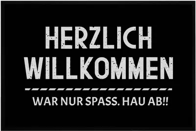 Deurmat mit Spruch, 60x40 cm, waschbar, rutschfest