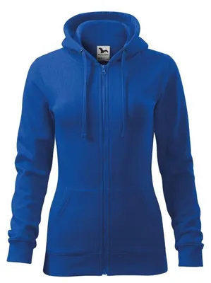 Image de Malfini - Sweat à capuche « tendance » avec fermeture éclair intégrale pour femmes PP13013 (L) (bleu)