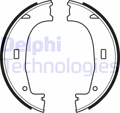 Produktbild von DELPHI LS1704 Handbremsbeläge für BMW 3 Limousine (E36) Handbremse 160mm