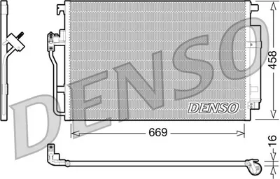 Produktbild von DENSO DCN17056 Kondensator Klimaanlage Klimakondensator passend für MERCEDES-BENZ SPRINTER 3,5-t Kasten (906) +Trockner