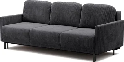 Produktbild von Selsey Hamiel - 3-Sitzer-Sofa mit Bettkasten, Cordbezug in Dunkelgrau , 212 cm