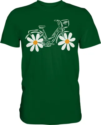 Produktbild von Fahrrad Gänseblümchen Shirt Garten Fahrradfahrer Gärtner – Bottle Green / 3XL