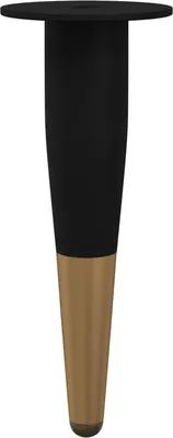 Immagine prodotto di Piedini per mobili 2 pcs Nero e Oro Ø 40 x 98 mm Ferro