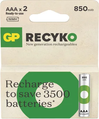 Nabíjecí baterie GP ReCyko 850 AAA (HR03), 2 ks