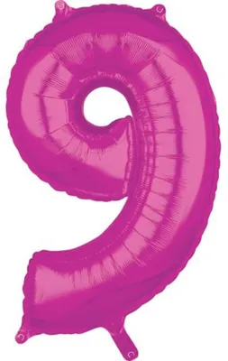 Produktbild von amscan® 3662401 Folienballon XL Zahl 9 - rosa