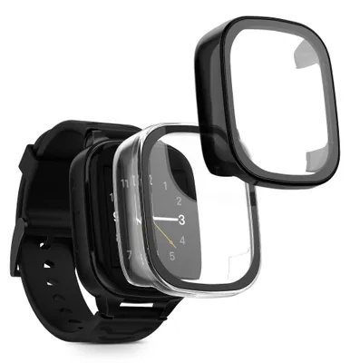 Produktbild von kwmobile 2x Glas Hülle für Xplora XGO 3 Schutzhülle - Fullbody Fitnesstracker Case Set aus Glas - Schwarz Transparent