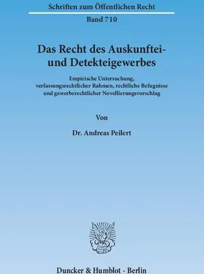 Produktbild von Das Recht des Auskunftei- und Detekteigewerbes.