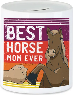 Produktbild von Best Horse Mum Ever Spardose Pferdehufe Hand Pferdeflüsterer Pferde Reiten Pony Mama Liebe Freiheit