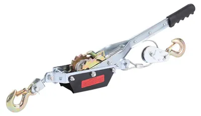 Image de Treuil manuel avec palan et câble en acier, capacité de charge : 4 tonnes