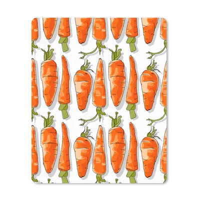 Produktbild von MuchoWow® Mauspad Mousepad Karotte - Gemüse - Muster 19x23 cm - Mousepads - Maus Mat - Pad - Mausunterlage - Mauspads - Spielen