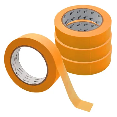 Produktbild von ARLI 4x Kreppband Goldband 30 mm x 50m Acrylat Abdeckbänder ECO für Maler und Lackierer