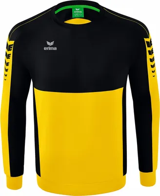 Produktbild von Erima Six Wings Sweatshirt Gelb/Schwarz Junior - 116