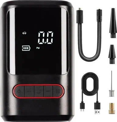 Produktbild von Elektrische 6-in-1 Fahrradpumpe mit Digitalanzeige und Powerbank Funktion