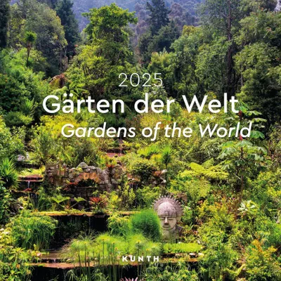 Produktbild von Gärten der Welt - KUNTH Broschurkalender 2025: Farbenprächtiger Wandkalender mit Monatskalendarium für Notizen
