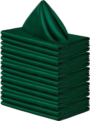 Produktbild von 20 Stück Damast Stoffservietten 43x43cm, Servietten Stoff en Satin Tischservietten Weicher, Servietten Falten für Tischdeko Geburtstag Party Hochzeit Dekoration