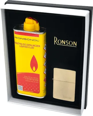 Produktbild von RONSON GOLD POLISHED Benzinfeuerzeug-Geschenkset