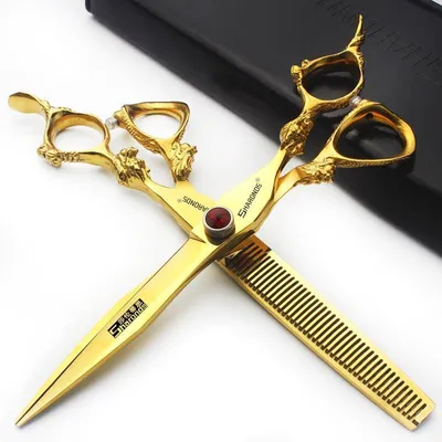 Produktbild von 6/7 Zoll Professionelle Haarschere Set aus Edelstahl mit 40-45% Ausdünnungsrate