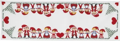 Immagine prodotto di Eva Rosenstand, runner da tavolo a punto croce "Nano con cuore", schema contato, 37x109cm