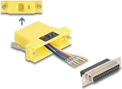 Zdjęcie produktu dla DeLOCK 67101, D-Sub 25, RJ12, Żółty